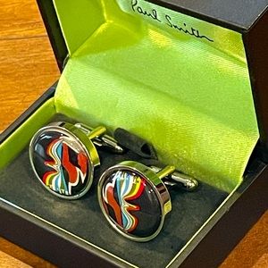 Paul Smith Cuff Links. Authentic. Multicolored Stripes. Like New.
